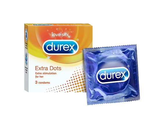 Durex Extra Dots Condoms 3Pcs
