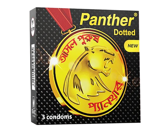 Panther Dotted Condom 3Pcs