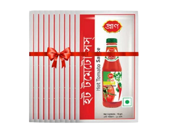 Pran Hot Tomato Sauce Sachet 8gm 10Pcs