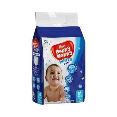 Fresh Happy Nappy Pant Diaper M (7-12 kg)  5 Pcs