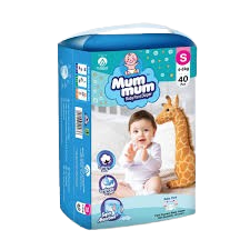 Mum Mum Baby Diaper 40 Pcs Size (S)